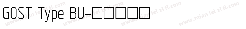 GOST Type BU字体转换